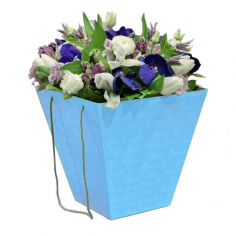 Коробка для цветов Синяя