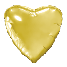Шар Сердце, Золото светлое / Gold light (в упаковке)