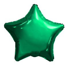 Шар Звезда, Зеленый / Green (в упаковке)