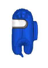 Шар Фигура Космонавтик, Синий (в упаковке)