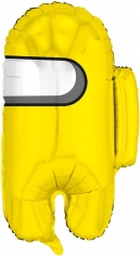 Шар Фигура, Космонавтик, Желтый (в упаковке) 