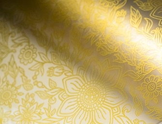 УДАЛЕНО Пленка матовая на втулке "Цветы" золото 70 см*9 м