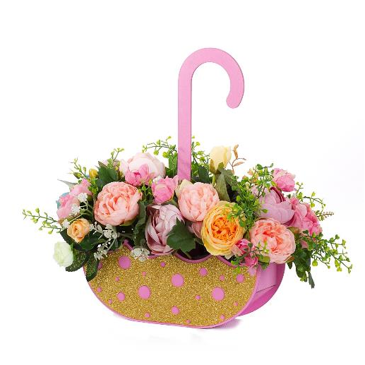 Декоративный ящик для цветов "Зонт", Розовый 