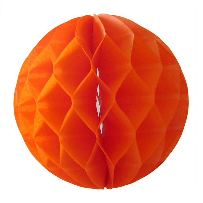 Бумажный шар-соты Оранжевый